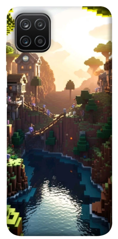 Чохол на Samsung Galaxy A12 Minecraft sunset фото 1 з 1