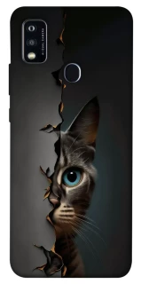 Чехол на ZTE Blade A51 Кот-подглядыватель v2 фото 1 из 1