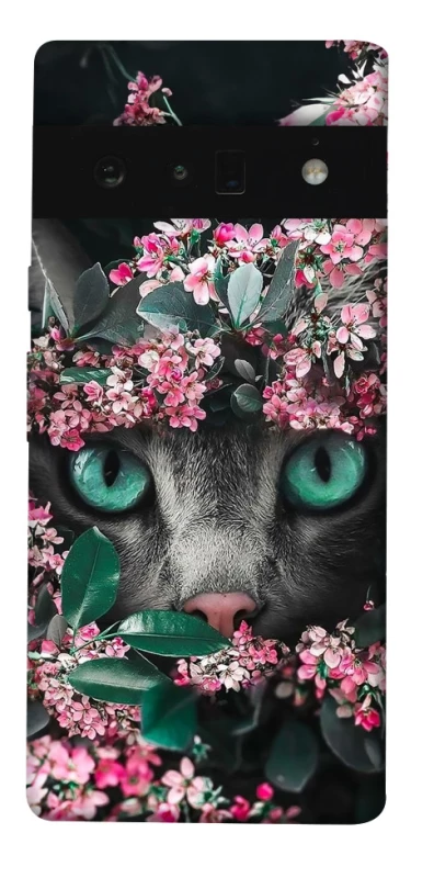 Чохол на Google Pixel 6 Pro Кіт в квітах фото 1 з 1