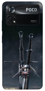 Чехол на Xiaomi Poco X4 Pro 5G Мечи Ведьмака фото 1 из 1