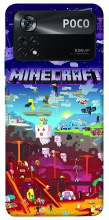 Чехол на Xiaomi Poco X4 Pro 5G Minecraft world фото 1 из 1