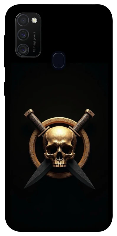 Чохол на Samsung Galaxy M21 Golden Skull фото 1 з 1