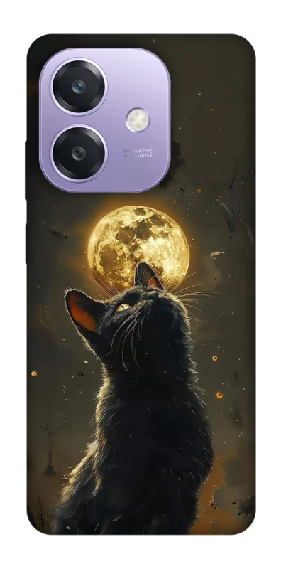 Чохол на Oppo A3 4G Кіт під місяцем v2 фото 1 з 1