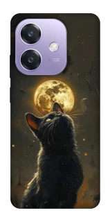 Чохол на Oppo A3X Кіт під місяцем v2 фото 1 з 1