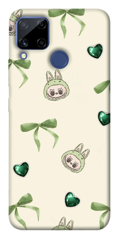 Чохол на Realme C15 Labubu Green Heart фото 1 з 1