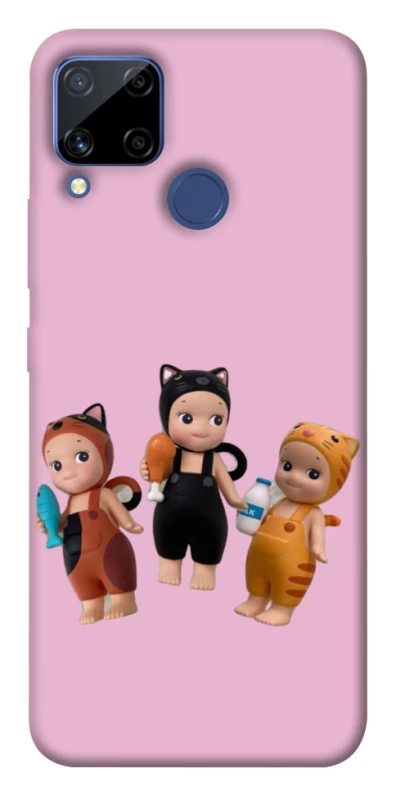 Чохол на Realme C15 Cat Cafe Trio фото 1 з 1