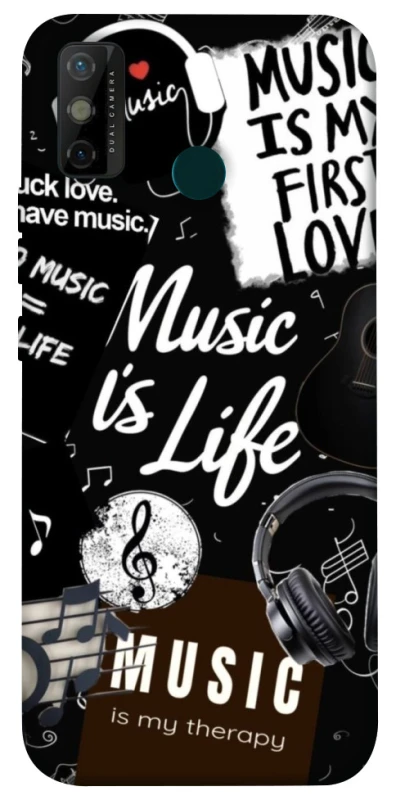 Чохол на TECNO Spark 6 Go Music is Life фото 1 з 1