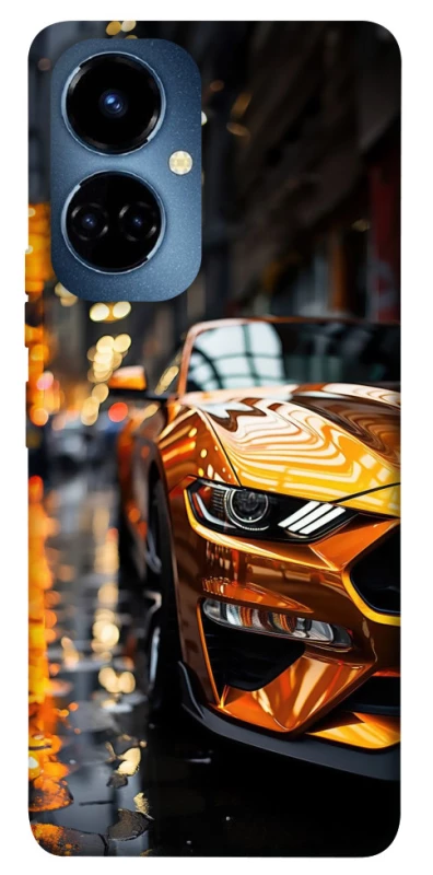 Чохол на TECNO Camon 19 Golden sports car фото 1 з 1