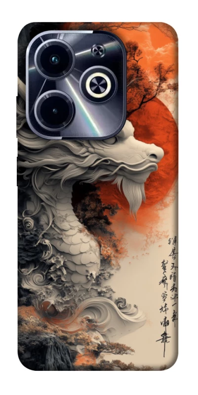 Чохол на Infinix Hot 40i white dragon фото 1 з 1