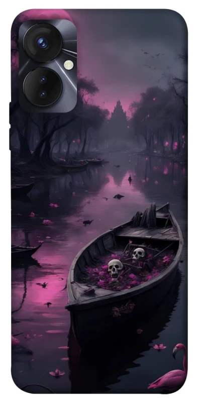 Чехол на TECNO Spark 9 Pro (KH7n) Boat and flamingo фото 1 из 1