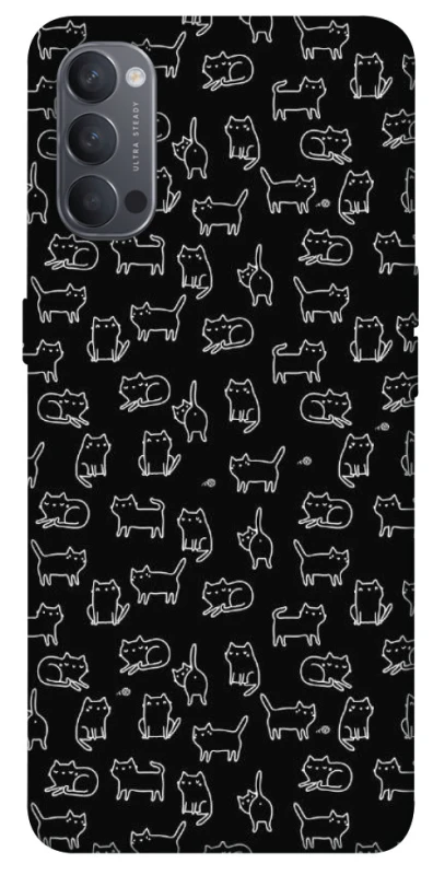 Чохол на Oppo Reno 4 Black Cats фото 1 з 1