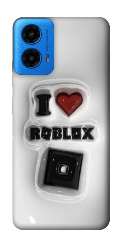 Чохол на Motorola Moto G45 I love Roblox фото 1 з 1