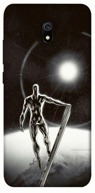 Чехол на Xiaomi Redmi 8a Серебряный сёрфер фото 1 из 1