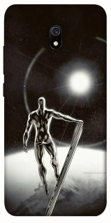 Чехол на Xiaomi Redmi 8a Серебряный сёрфер фото 1 из 1