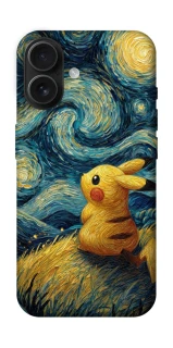 Чохол на Apple iPhone 16 Pikachu and Van Gogh фото 1 з 1
