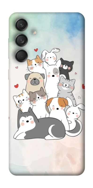 Чохол на Samsung Galaxy M55 Funny Pets ver.2 фото 1 з 1
