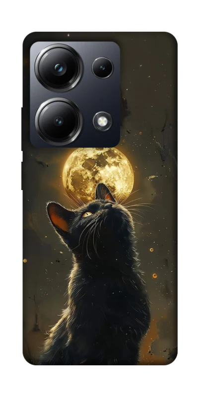 Чехол на Xiaomi Poco M6 Pro 4G Кот под луной v2 фото 1 из 1