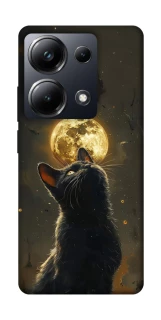 Чехол на Xiaomi Poco M6 Pro 4G Кот под луной v2 фото 1 из 1