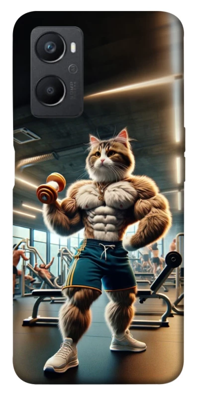 Чехол на Oppo A96 Качок кот фото 1 из 1