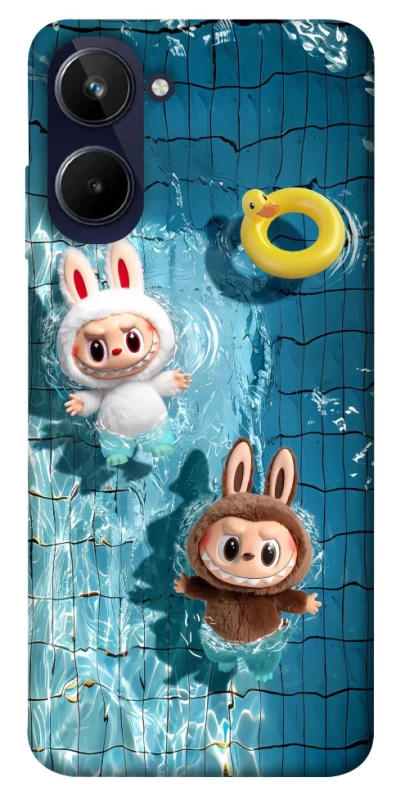 Чохол на Realme 10 4G Labubu in the pool фото 1 з 1