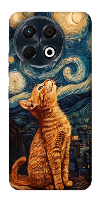 Чохол на TECNO Spark 30 Pro (KL7) van gogh cat фото 1 з 1