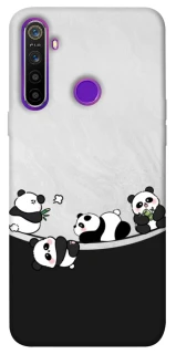 Чехол на Realme 5 Four pandas фото 1 из 1