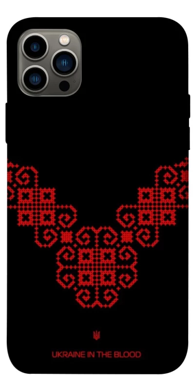 Чохол на Apple iPhone 12 Pro (6.1") Чорно-червона вишиванка фото 1 з 1