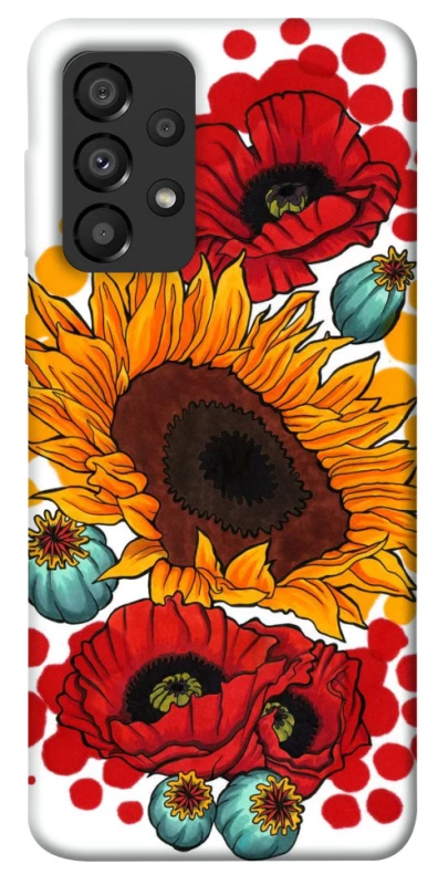 Чохол на Samsung Galaxy A33 5G Соняшники та маки фото 1 з 1