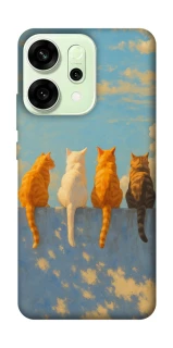 Чехол на Oppo Reno 14 cats on wall фото 1 Чехол на Oppo Reno 14 cats on wall фото 1 из 1