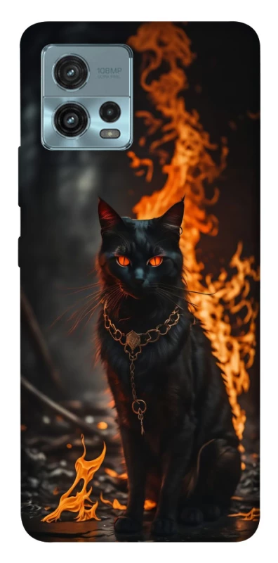 Чохол на Motorola Moto G72 Вогняний кіт фото 1 з 1