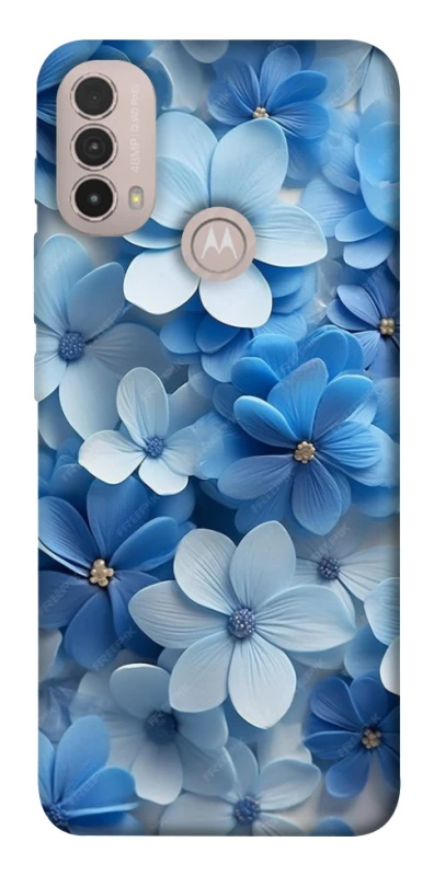 Чохол на Motorola Moto E40 Сині квіти фото 1 з 1