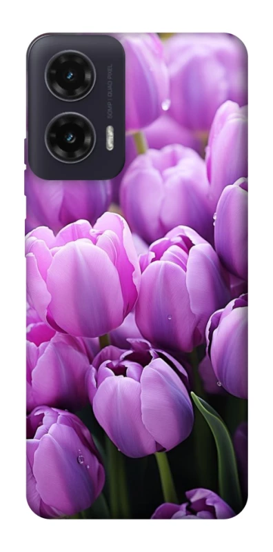 Чехол на Motorola Moto G35 Фиолетовые тюльпаны фото 1 из 1