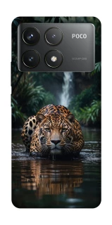 Чехол на Xiaomi Poco F6 Pro Leopard in water фото 1 из 1