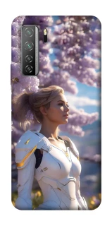 Чехол на Huawei Nova 7 SE Cyber space girl ver.1 фото 1 из 1