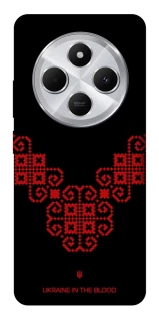 Чохол на Xiaomi Redmi 14C / Poco C75 Чорно-червона вишиванка фото 1 з 1