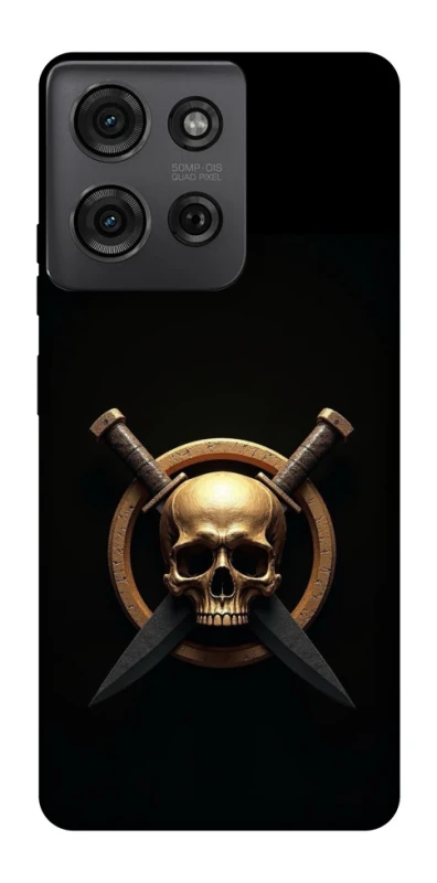 Чохол на Motorola Moto G75 Golden Skull фото 1 з 1