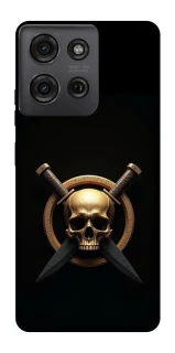 Чехол на Motorola Moto G75 Golden Skull фото 1 из 1