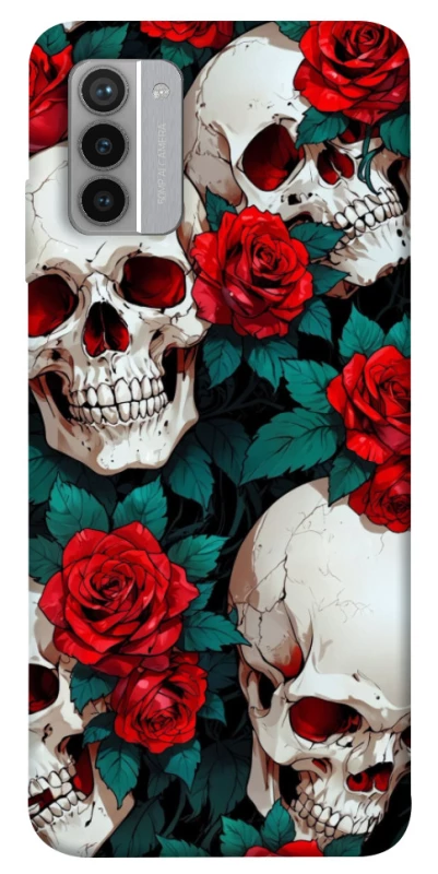 Чохол на Nokia G42 skull and rose фото 1 з 1