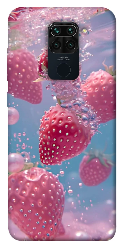 Чохол на Xiaomi Redmi Note 9 / Redmi 10X Полуниця в воді фото 1 з 1