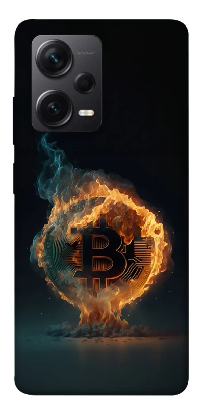 Чохол на Xiaomi Redmi Note 12 Pro+ 5G Fire Bitcoin фото 1 з 1