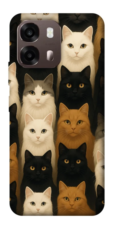 Чохол на Oppo A6 Colorful Cat Collage фото 1 з 2