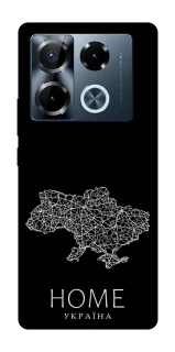 Чехол на Infinix Note 40 Pro 4G Ukraine black map фото 1 из 1