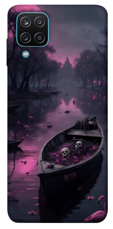 Чехол на Samsung Galaxy M12 Boat and flamingo фото 1 из 1