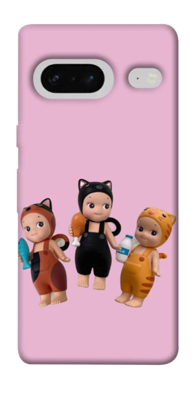 Чехол на Google Pixel 7 Cat Cafe Trio фото 1 из 1
