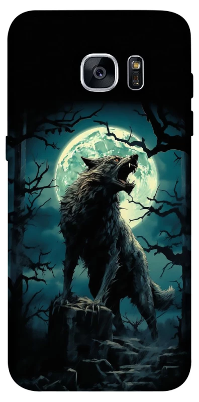 Чохол на Samsung G935F Galaxy S7 Edge Вовк під місяцем фото 1 з 1