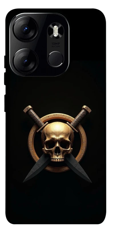 Чохол на Tecno Spark Go 2023 Golden Skull фото 1 з 1