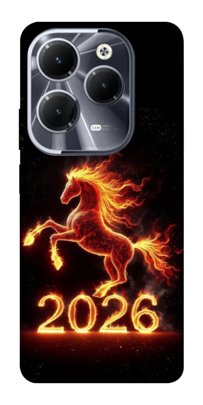 Чохол на Infinix Hot 40 Pro Red Fire Horse ver.1 фото 1 з 1