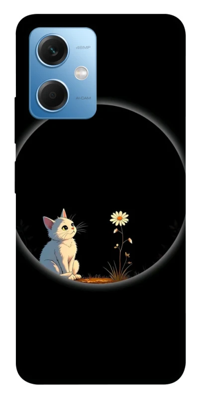 Чохол на Xiaomi Poco X5 5G Cat and flower фото 1 з 1