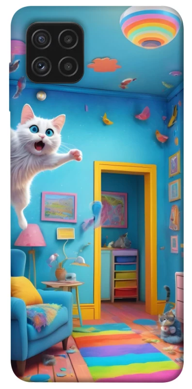 Чохол на Samsung Galaxy A22 4G crazy cat фото 1 з 1