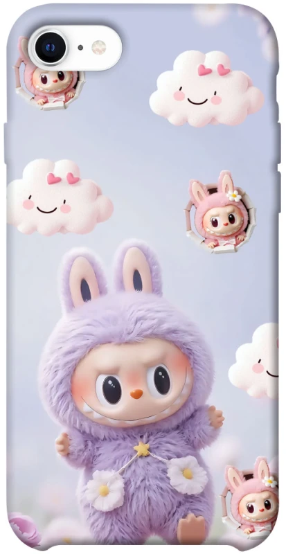 Чехол на Apple iPhone SE (2020) Labubu & clouds фото 1 из 1